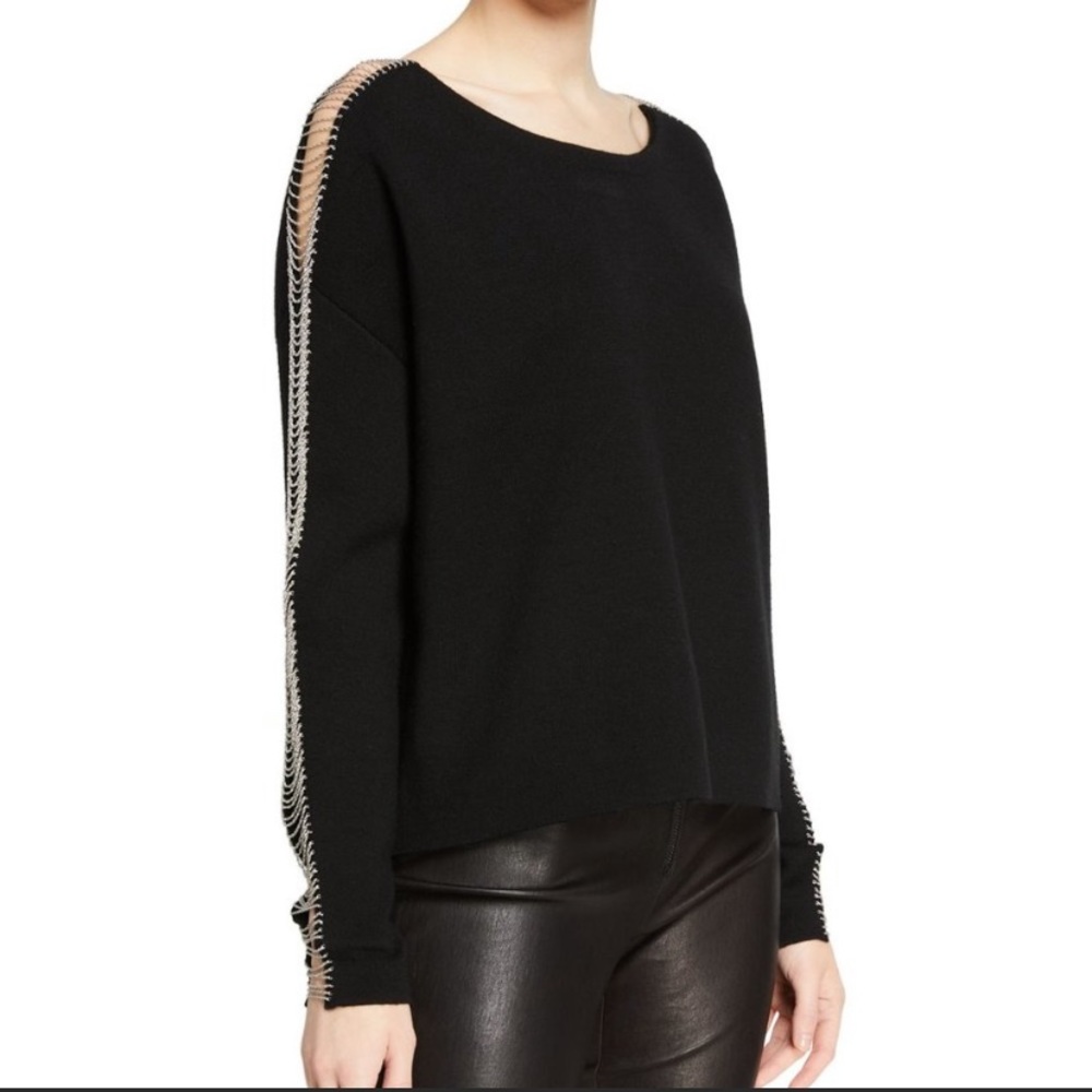 Alice and Olivia Marmont sweater with chain detail